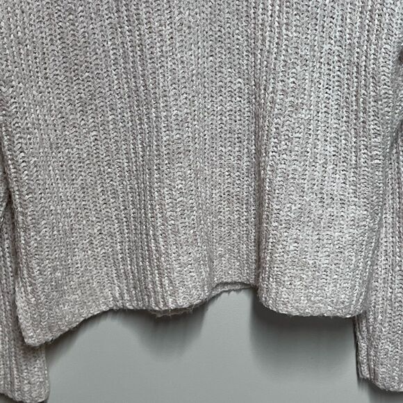 A New Day V Neck Twisted Cable Stitch Oversized Cream Sweater Womens Sz XL - Picture 6 of 6